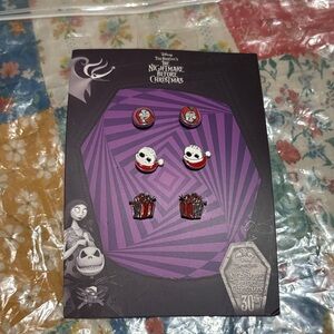 Disney Nightmare Before Christmas Earrings - Red, White, Black